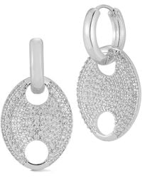 Chloe and Madison - Plated Cz Mariner Link Drop Earrings - Lyst