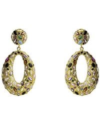 Ebru Jewelry - Plated Gemstone Dangle Earrings - Lyst