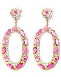 Diana M. Jewels - Fine Jewelry 18k 23.47 Ct. Tw. Diamond & Sapphire Earrings - Lyst
