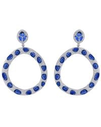 Diana M. Jewels - Fine Jewelry 18k 33.40 Ct. Tw. Diamond & Sapphire Earrings - Lyst