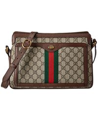 Gucci - Medium GG Supreme Canvas & Leather Shoulder Bag - Lyst