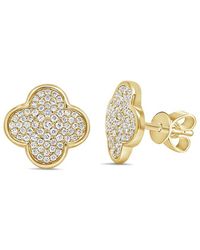Sabrina Designs - 14K 1.63 Ct. Tw. Diamond Clover Stud Earrings - Lyst