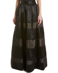 Alice + Olivia Prima Silk-trim Ball Gown Skirt - Black
