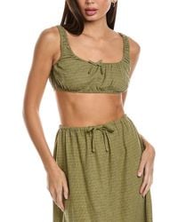 WeWoreWhat - Scrunchy Linen-Blend Top - Lyst