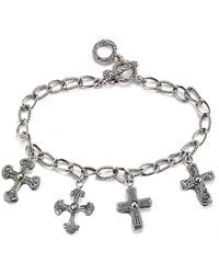 Samuel B. - 18k & Silver Cross Bracelet - Lyst