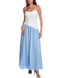 Rene Ruiz - Sweetheart Colorblock Drop-Waist Maxi Dress - Lyst