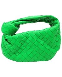 Bottega Veneta - Green Leather Mini Jodie Shoulder Bag (authentic Pre-loved) - Lyst