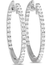 Diamond Select Cuts - 14k 0.50 Ct. Tw. Diamond Inside-out Hoops - Lyst