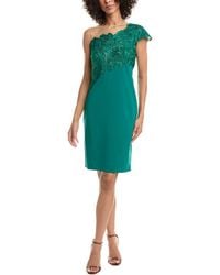 Tadashi Shoji - Reya One-Shoulder Embroidered Illusion Cocktail Dress - Lyst