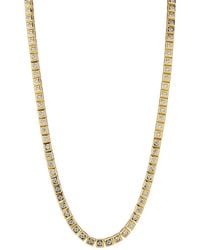 Chloe and Madison - Jewelry 18K Plated Cz Tennis Necklace - Lyst