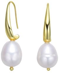Rachel Glauber - 18k Over Silver 13mm Freshwater Pearl Earrings - Lyst