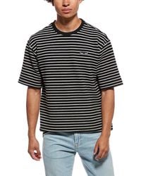 KARL LAGERFELD - Striped Textured T-Shirt - Lyst