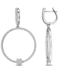 Rina Limor - 14k 0.91 Ct. Tw. Diamond Hoop Earrings - Lyst