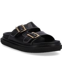 Alohas - Buckle Strap Leather Sandal - Lyst