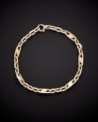 Italian Gold - 14k Fancy Mariner Link Bracelet - Lyst