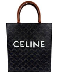 Celine - Triomphe Canvas Mini Vertical Cabas (Authentic Pre-Loved) - Lyst