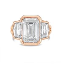 Diana M. Jewels - Diana M. 18K Rose 16.75 Ct. Tw. Lab-Grown Diamond Bezel Ring - Lyst