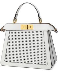 Tiffany & Fred Paris - Alligator-embossed Perforated Leather Top Handle Satchel - Lyst