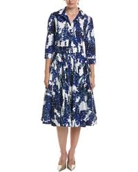 Samantha Sung - Amber Wisteria Bloom Midi Shirtdress - Lyst