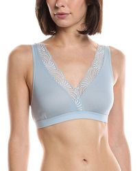 Hanro - Lace Trim Soft Cup Bra - Lyst