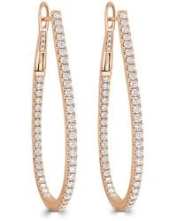 Sabrina Designs - 14k Rose Gold 1.54 Ct. Tw. Diamond Inside Out Hoops - Lyst