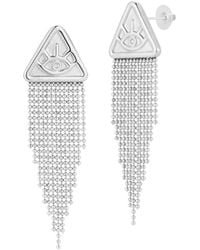 Sphera Milano - Plated Evil Eye Fringe Earrings - Lyst