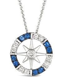 Le Vian - Le Vian Nautical Collection 14K 0.40 Ct. Tw. Diamond & Sapphire Pendant Necklace - Lyst