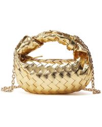 Tiffany & Fred - Paris Woven Leather Knot Handle Crossbody - Lyst