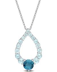 Rina Limor - Silver 2.69 Ct. Tw. Gemstone Pendant Necklace - Lyst
