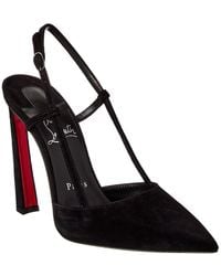 Christian Louboutin - Condoroline 100 Suede Slingback Pump - Lyst