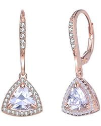 Rachel Glauber - 18k Rose Gold Vermeil Cz Drop Earrings - Lyst