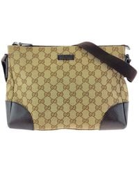 Gucci - Brown GG Canvas & Leather Shoulder Bag (authentic Pre-loved) - Lyst