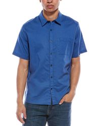 Vince - Linen-Blend Button-Down Shirt - Lyst