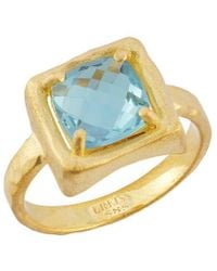 Reiss - 14K 1.75 Ct. Tw. Diamond & Topaz Cocktail Ring - Lyst