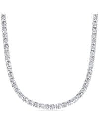 Lab Grown Diamonds - 14k 30.00 Ct. Tw. Lab-grown Diamond Straight Line Necklace - Lyst
