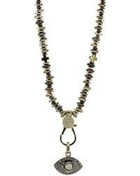 Ebru Jewelry - One Of A Kind Cz Beaded Necklace - Lyst