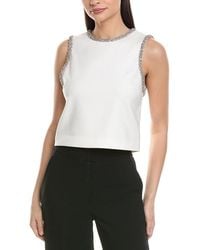 Alice + Olivia - Amal Embellished Boxy Tank - Lyst