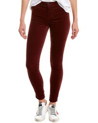 J Brand Maria Oxblood High-rise Skinny Leg - Red