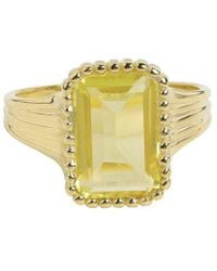 TIRAMISU - 14k Over Silver 3.88 Ct. Tw. Green Gold Quartz Ring - Lyst