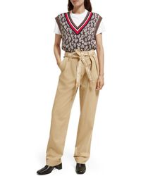 Scotch & Soda - Faye High-rise Relaxed Tapered Leg Paperbag Utility Pant - Lyst