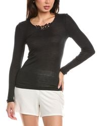 Hanro - Embroidered Wool & Silk-Blend Top - Lyst