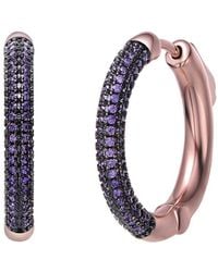 Genevive Jewelry - Two-tone Plated Cz Clip-on Earrings - Lyst