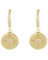 Eye Candy LA - Luxe Collection 14k Plated Cz North Star Earrings - Lyst