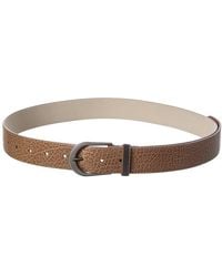 Brunello Cucinelli - Embossed Leather Belt - Lyst