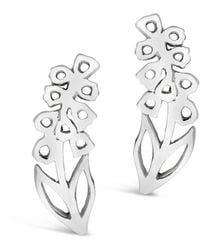 Sterling Forever - Silver Birth Flower May Lily Of The Valley Studs - Lyst
