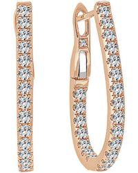 Sabrina Designs - 14k Rose Gold 0.65 Ct. Tw. Diamond Hoops - Lyst