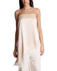 Kenneth Cole - Asymmetric Lace Hem Long Cami - Lyst