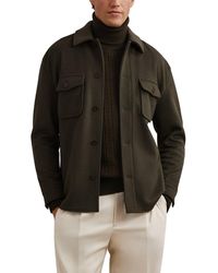 Reiss - Liam Wool-Blend Casual Shirt - Lyst