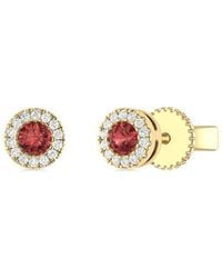 Sabrina Designs - 14K 0.20 Ct. Tw. Diamond & Garnet Studs - Lyst
