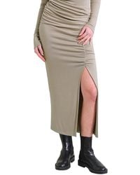 MODERN CITIZEN - Kiki Ruched Midi Skirt - Lyst